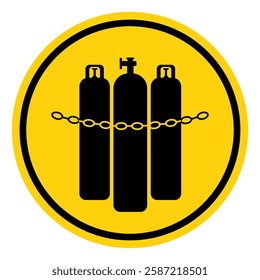 Chained Cylinders Symbol Sign, Vector Illustration, Isolate On White Background Label.EPS10