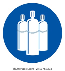 Chained Cylinders Symbol Sign, Vector Illustration, Isolate On White Background Label. EPS10