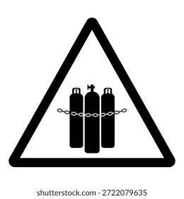 Signo De Símbolo De Cilindros Encadenados, Ilustración vectorial, Aislado En La Etiqueta De Fondo Blanco. EPS10 