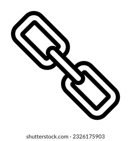 Chained Vector Thick Line Icon For Personal And Commercial Use.
