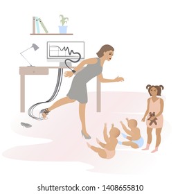 La mujer encadenada no puede estar con hijos