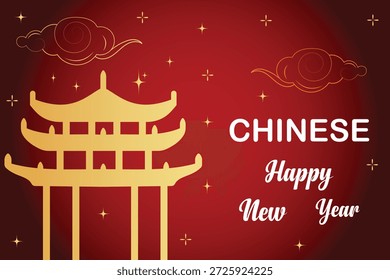 Fundo realista ano novo chinês, cartaz, banner, design de modelo. Banners e modelos de mídia social para Ano Novo Chinês.