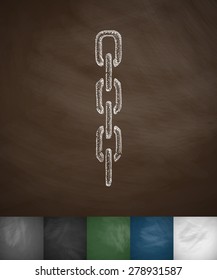 chainlet icon. Hand drawn vector illustration. Chalkboard Design