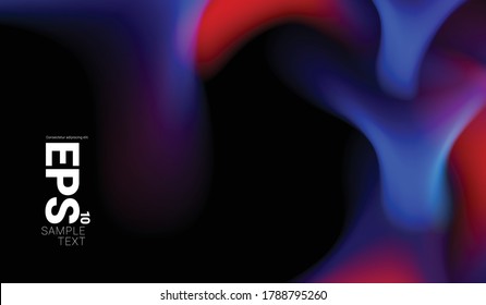 Chain-like Object Colorful Gradient Modern Background. Minimalist Creative Design Concept.