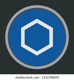 Chainlink Coin Cryptocurrency Logo Vector Illustration