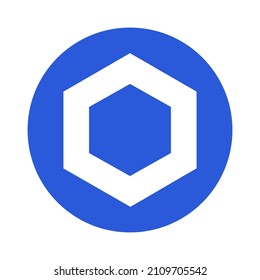 Chainlink Icono de la moneda Icono de la criptografía Ilustración vectorial del logotipo de la criptografía. Mejor usado para camisetas, tazas, afiches, carteles, medios sociales y sitios web de intercambio.