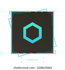 Chainlink cryptocurrency colorful logo design template. Isolated on white background. Vector illustration.