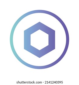 Icono de token de criptodivisa de Chainlink. símbolo (token) LINK. Icono de vector criptodivisa. Ilustración de vector plano - Vector