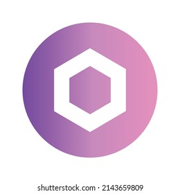 Chainlink Cryptocurrency token icon. LINK token symbol. Cryptocurrency vector icon. Flat Vector illustration - Vector