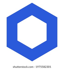 Chainlink LINK token symbol cryptocurrency logo, coin icon isolated on white background. Vector illustration.