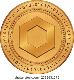 ilustraciones vectoriales de monedas chainlink-link. 3.ª ilustración