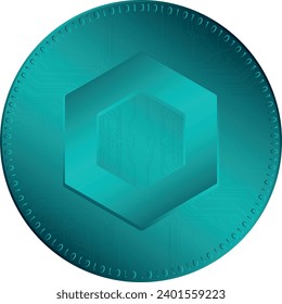 Logotipos de criptografía en círculo colorido. imágenes de logotipo vectorial. 3 quinquies ilustraciones.