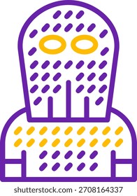 Línea de cota de malla Diseño de icono de Vector de dos colores