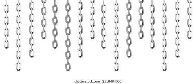 chains backgrounds, shinny metal iron chains, Seamless chain pattern. Silver metallic chain texture