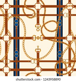 Chains and belts. Vector seamless pattern. Chains and belts. Vector seamless pattern.