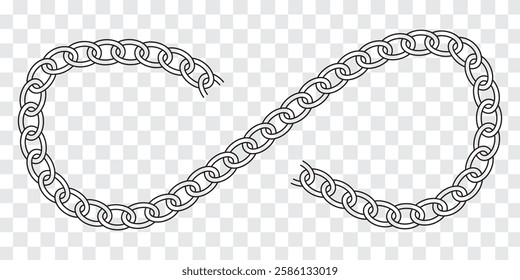 Chains and bracelets. Collection of design elements in the form of jewelry and decorative. Vector illustration. Variety Design.