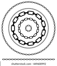 Chains in circle. Repeatable straight version included.