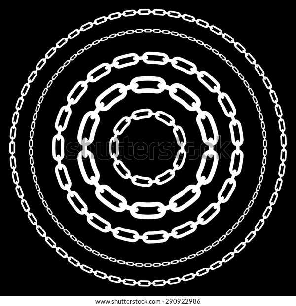 Chains Circles Various Widths Chains Chain Stock Vector (Royalty Free ...