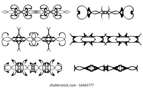 chains of different shapes and compositions