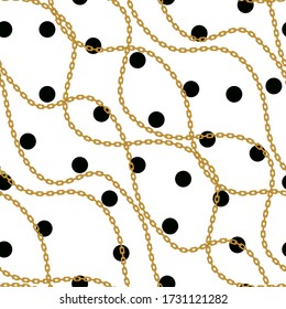Chains and Dot pattern seamless. 
Design for fabric, wallpaper, wrapping, background.