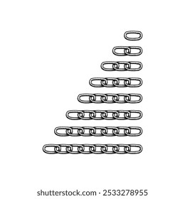 Chains hand drawing vector isolated on white background.