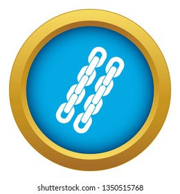 Chains icon blue vector isolated on white background for any design