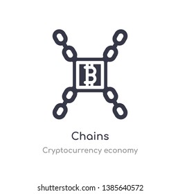 chains icon. isolated chains icon vector illustration from cryptocurrency economy collection. editable sing symbol can be use for web site and mobile app