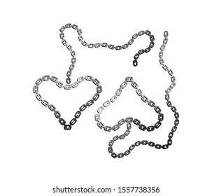 chains icon and logo vector illustration, metal chains