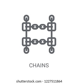 Chains icon. Trendy Chains logo concept on white background from Cryptocurrency economy and finance collection. Suitable for use on web apps, mobile apps and print media.