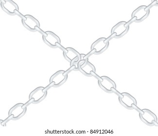 Chains isolated on white background. Vector illustration.