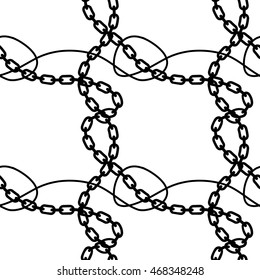 Chains and node seamless pattern 