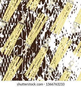 Chains Pattern. Fashion Background Chain for Fabric, Textile, Wallpaper. Vector illustration 