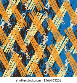 Chains Pattern. Fashion Background Chain for Fabric, Textile, Wallpaper. Vector illustration 