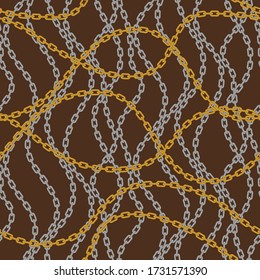 Chains pattern seamless. 
Design for fabric, wallpaper, wrapping, background.