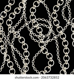 Chains pattern seamless. Design for fabric, wallpaper, wrapping, background.