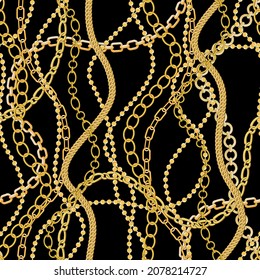 Chains pattern seamless. Design for fabric, wallpaper, wrapping, background.