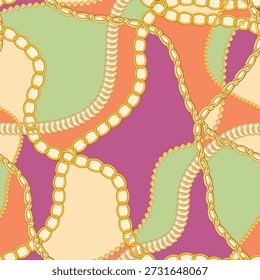Chains pattern seamless. Design for fabric, wallpaper, wrapping, background.