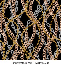 Chains pattern seamless. 
Vector design for fabric, wallpaper, wrapping, background.