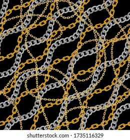 Chains pattern seamless. 
Vector design for fabric, wallpaper, wrapping, background.