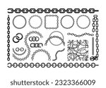 Chains Vector For Print, Chains Clipart, Chains vector Illustration