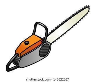 A chainsaw.