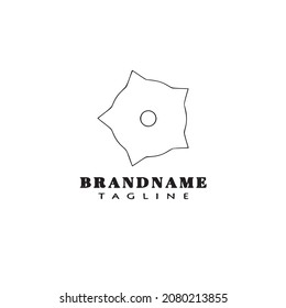 chainsaw blade logo cartoon icon design template black modern isolated vector cute