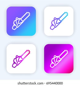 Chainsaw bright purple and blue gradient app icon