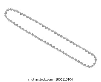 Chainsaw chain on a white background. Vector illustration.