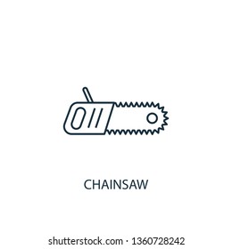 chainsaw concept line icon. Simple element illustration. chainsaw concept outline symbol design. Can be used for web and mobile UI/UX