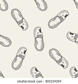 chainsaw doodle seamless pattern background