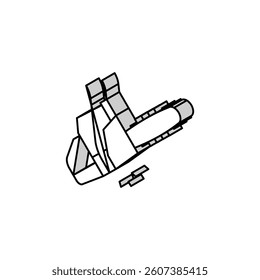 chainsaw equipment isometric icon vector. chainsaw equipment sign. isolated symbol illustration
