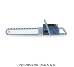 Chainsaw flat icon isolated on white background. lumberjack Tool vector illustration stock illustratio