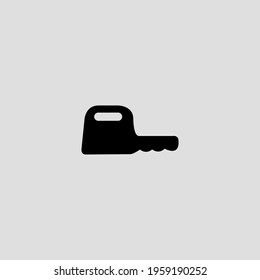 Chainsaw flat icon. Simple style furniture company poster design background symbol. Furniture company logo. Logo design element. T-shirt printing. Vector for sticker.
