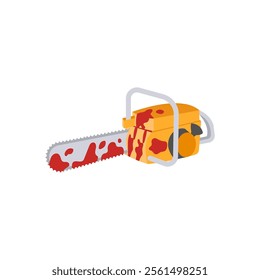 Chainsaw, Halloween Vector Illustration, Isolated